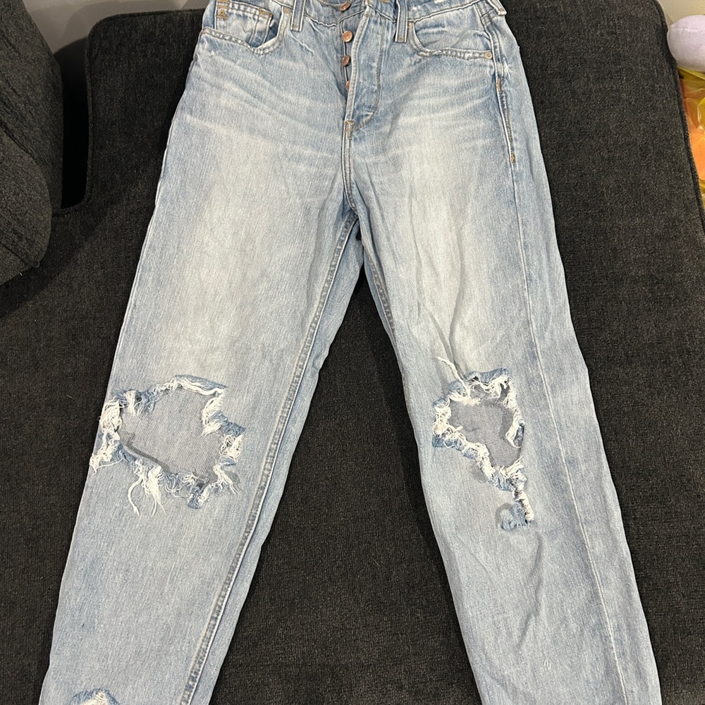 Ariat Women's High Rise Light Blue Distressed Jeans